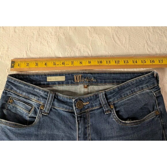 Kut from the Kloth Women's 10 Carlo Ankle Skinny Jeans Light Medium Wash - Picture 6 of 13